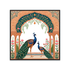 Romantic Peacock Couple Canvas Wall Painting FF061