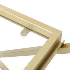 Elegant Golden Finish Drink Cart With Crossed Metal Frame