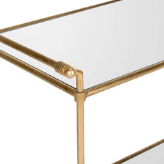 Elegant Two Tier Gold Bar Trolley With Minimalist Design