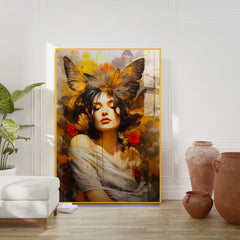 Artistic Brilliance Girl Elevate Your Walls with Modern Acrylic Paintings