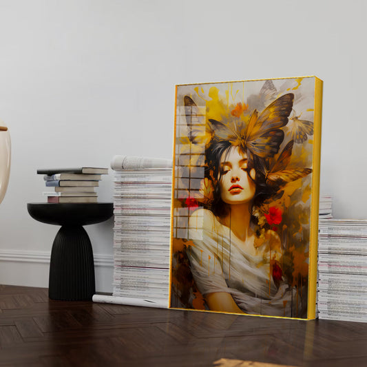 Artistic Brilliance Girl Elevate Your Walls with Modern Acrylic Paintings