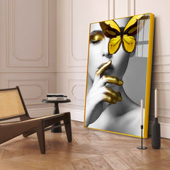 Thinking Girl: Discover Stunning Modern Acrylic Wall Paintings