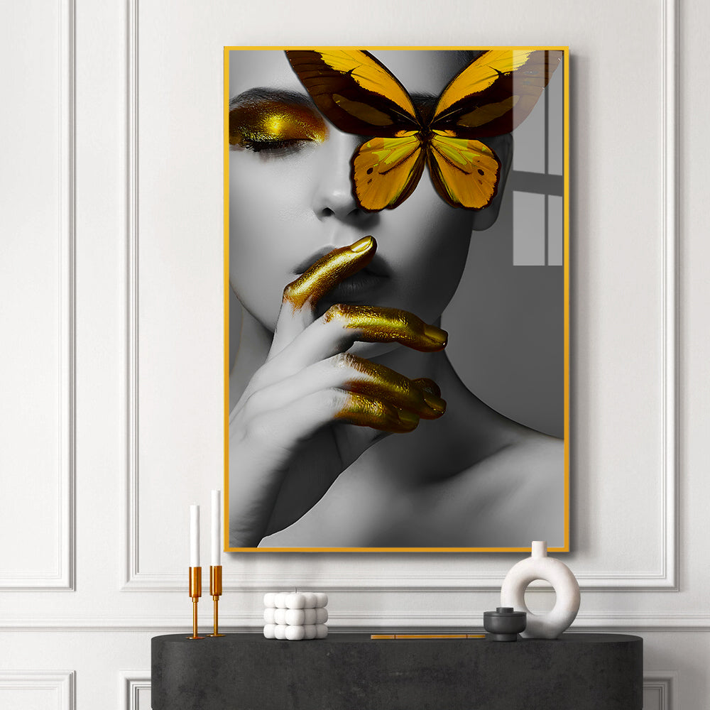 Thinking Girl: Discover Stunning Modern Acrylic Wall Paintings
