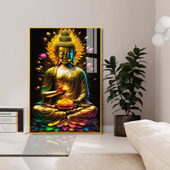 Beautiful Meditation Gautam Buddha Acrylic Wall Paintings & Arts