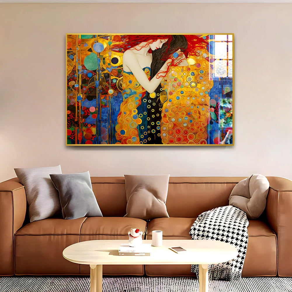 Beautiful Woman And Man On Abstract Art Islamic Ornament Acrylic Wall Paintings & Arts