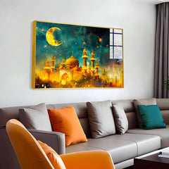 Beautiful Islamic Ramadan holiday Mosque Acrylic Wall Paintings & Arts