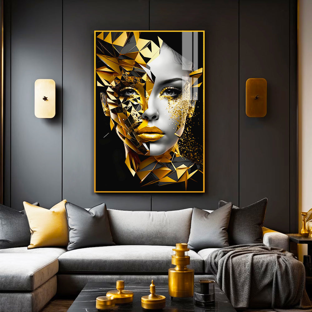 Beautiful Modern Golden Women: Elevate Your Walls with Acrylic Paintings