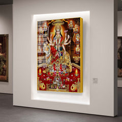 Goddess Nav Durga Mata Canvas Printed Acrylic Wall Paintings & Arts