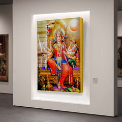 Maa Durga Poster for Home Office and Student Room Acrylic Wall Paintings & Arts