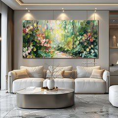 Large Abstract Canvas 3D Textured Landscape Painting Abstract Wall Art Modern Bedroom Wall Art Custom Boho Wall Art