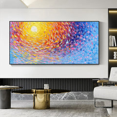 Large Abstract Sunset Seascape Canvas Wall Paintings