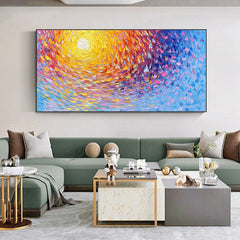 Large Abstract Sunset Seascape Canvas Wall Paintings