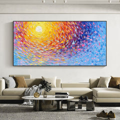 Large Abstract Sunset Seascape Canvas Wall Paintings