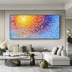 Large Abstract Sunset Seascape Canvas Wall Paintings