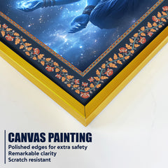 Lord Shiva New Creation and Renewal Floral Border Canvas Wall Painting