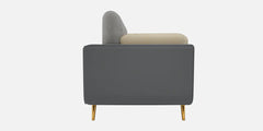 Luxury Colour Block Sofa | Navy & Cream Velvet 3 Seater