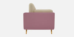 Luxury Colour Block Sofa | Pink & Beige Velvet 3 Seater