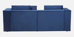 Royal Blue Velvet 3 Seater Sofa | Modern Modular Design