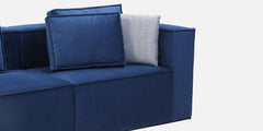 Royal Blue Velvet 3 Seater Sofa | Modern Modular Design