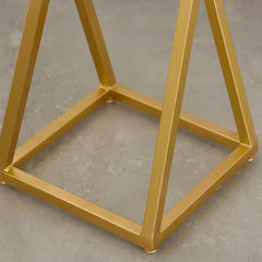 Premium Metal Planter Stand With Black Marble At Top (Set of 3)