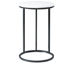 Round White Marble Designer Side Table