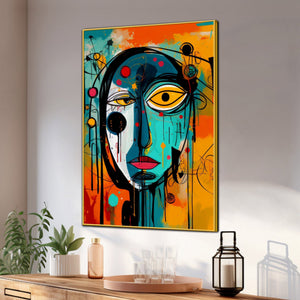 Vibrant Face Gen-Z Cotton Canvas Wall Painting
