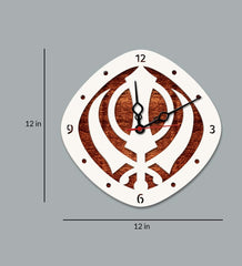 Khalsa Shape MDF Modern Analog Wall Clock