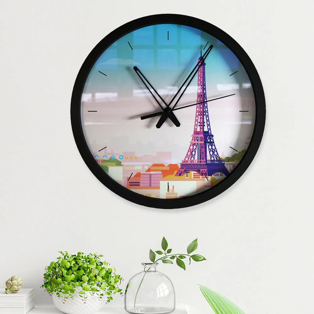 Eiffle Tower Big Wall Clock