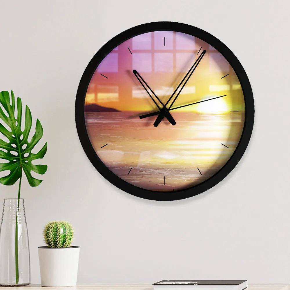 Dreamy Sunset Printed Big Wall Clock